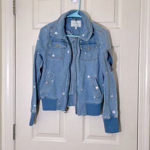 Lucky Brand Chic Look Boho Denim Blue Jacket Size XS